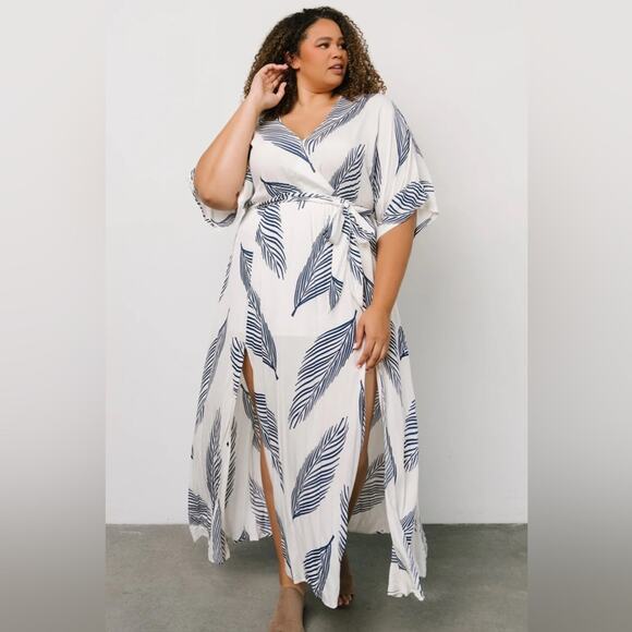 Baltic Born White and Blue Maxi Dress - Picture 4 of 14